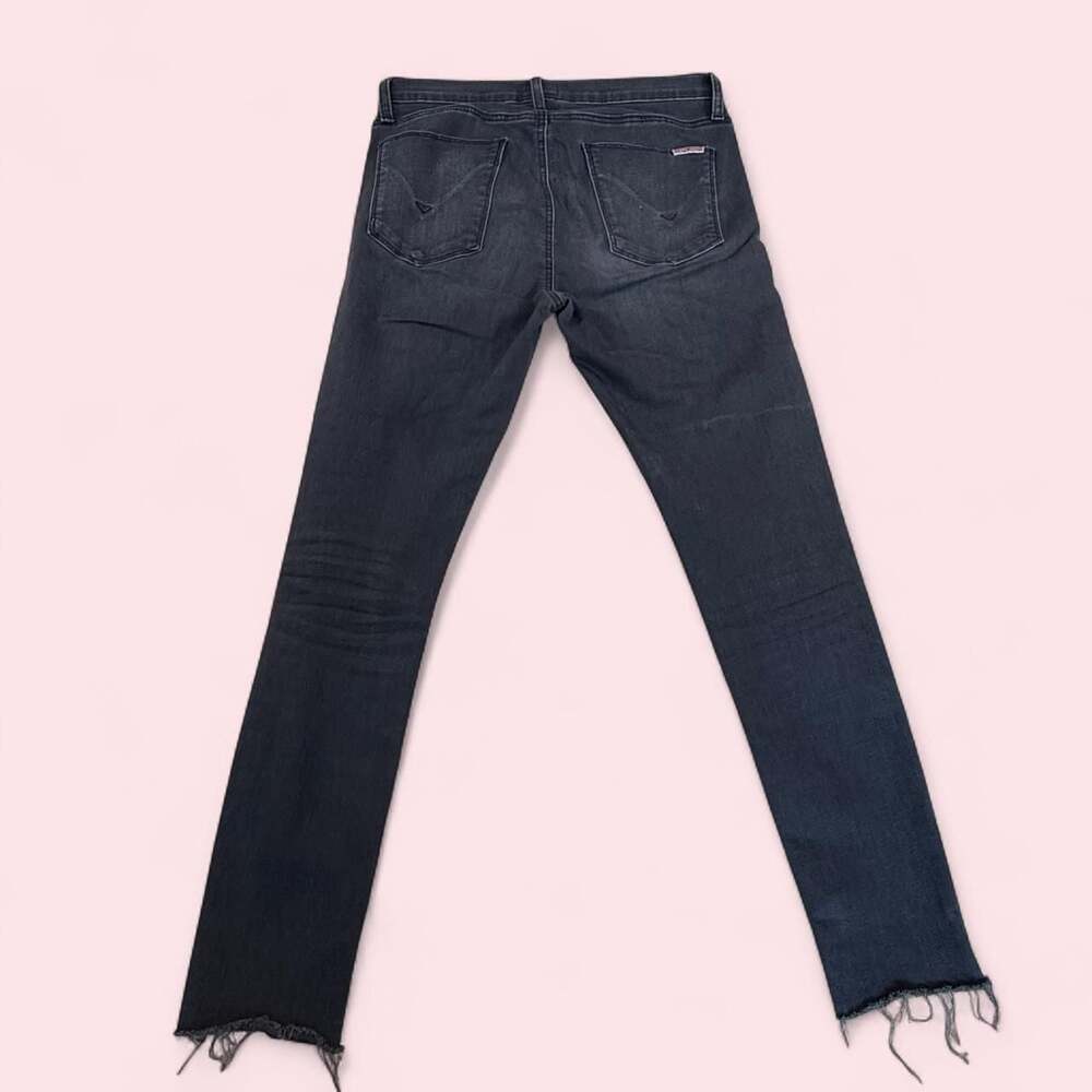 Hudson Natalie Super Skinny Jeans Size 27 Black Raw Hem